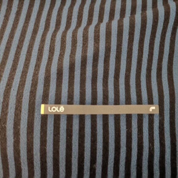 Lole Ladies Blue Black Striped Full Zip Athletic Jacket - Picture 4 of 9
